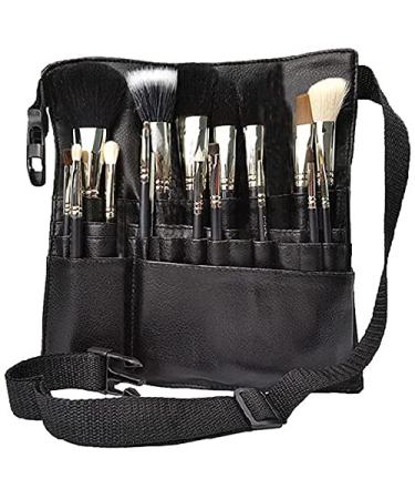 Hotrose 22 Pockets Professional Cosmetic Makeup Brush Bag with Artist Belt Strap for Women ( Brush Not Included ) Middle(9.5in*10in)