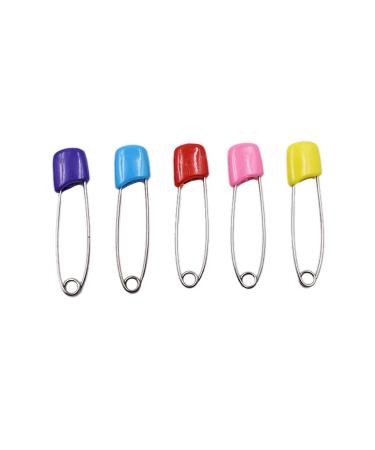 U-M PULABO Useful and practicalSafety Pins Multi-Colored Nappy Pins Reusable Plastic Head Infant Diaper Pins 5Pcs, Medium