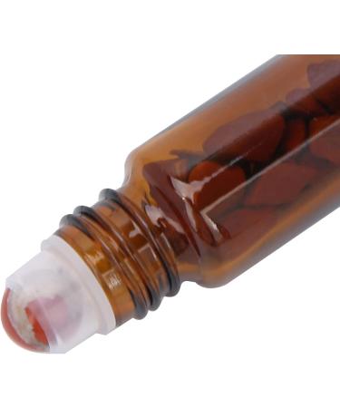 Fabater Roller Bottle Hotel Glass Essential Oil Bottle for Home Travel (10ML brown essential oil bottle + jade ball) - Buy Online on GoSupps.com