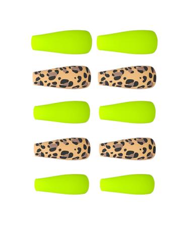 dijiusidy 1 Set French Tip Press on Nails Detachable Extension Frosted Artificial Matte Full Cover Ballerina Salon Gifts
