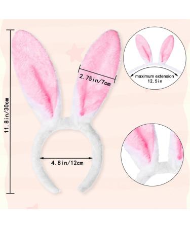 PNPGDYK 2 Pieces Bunny Ears Headband Plush Costume Rabbit Hairband Christmas Cosplay Party Hair Styling Costume Dress Up for Women Girls - Buy Online on GoSupps.com