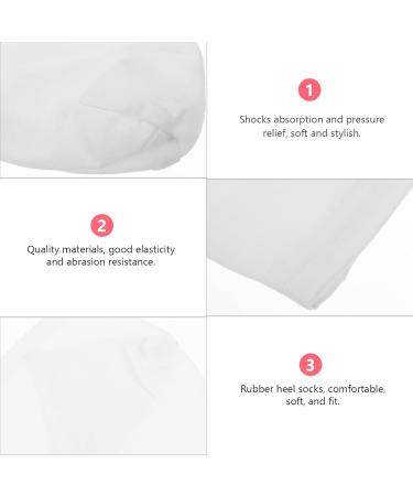 Minkissy 4pairs Moisturizing Socks Hydrating Socks Foot Spa Gloves Bronzing Pearls for Face Moisture Socks Moisturizer Socks Anti-Crack Cotton Spandex Ripstop Socks White Aldult - Buy Online on GoSupps.com