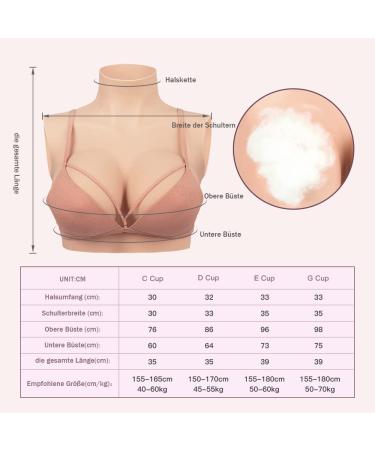 Realistic Minaky Silicone Breasts for Crossdressers & Cosplay | C Cup Ivory Breast Shapes & Prosthetics - Buy Online on GoSupps.com