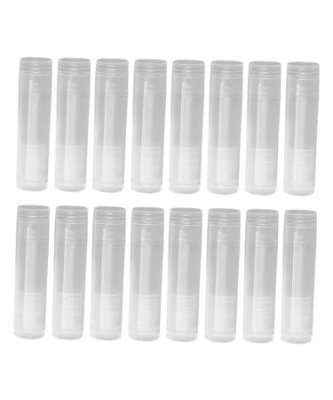 TOVINANNA 100pcs Empty Lipstick Tube Lip Plumper Gloss Clear Bulk Tubes Clear Lip Balm Travel Rotatable Pp