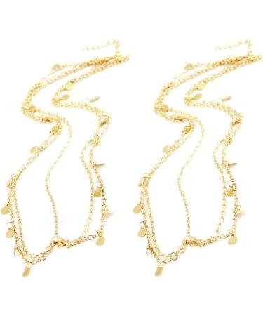 Jewelry Chain Headpiece Head Chain Jewelry Headpiece Forehead Chain Tassel Metal Sequin Hair Band Decoration Accessary for Wedding Prom Party Golden - Buy Online on GoSupps.com