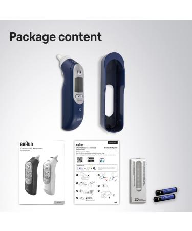 Braun ThermoScan 7+ Connect Digital Ear Thermometer - Fast & Accurate Results in 2 Seconds - Bluetooth Enabled for Kids, Babies, Toddlers & Adults - Buy Online on GoSupps.com