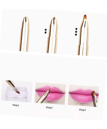 Housoutil Double-ended Lip Brush Double-sided Lip Brush Makeup Lip Makeup Beauty Tool Kit Lip Applicators Cosmetic Kit Lip Gloss Makeup Brush Retractable Lipbrush Lipstick Brush Metal - Buy Online on GoSupps.com