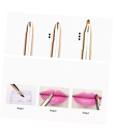Mipcase Lip Gloss Retractable Lipstick Brush - Portable Makeup Brush Kit for Lipstick Concealer & Eyebrows - Buy Online on GoSupps.com