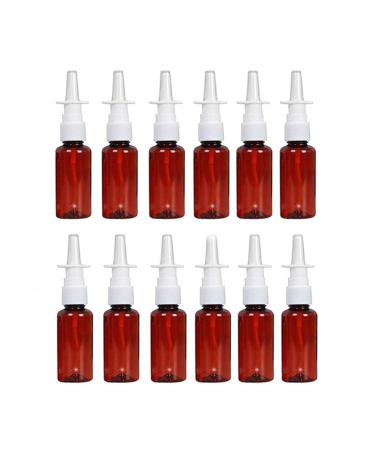 Vasana 12 pieces of amber plastic spray bottles refillable nose spray bottles make-up water travel container for perfume essential oils use of salt applications 20ml/0.67oz - Buy Online on GoSupps.com