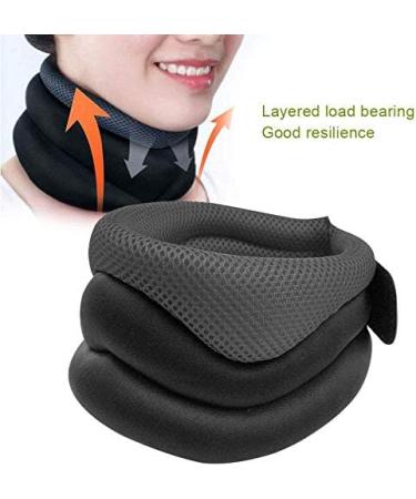 Ergonomic Neck Support Brace for Pain Relief - Soft Foam Collar for Stabilizing Vertebrae & Sleeping Comfort - Grey - Buy Online on GoSupps.com