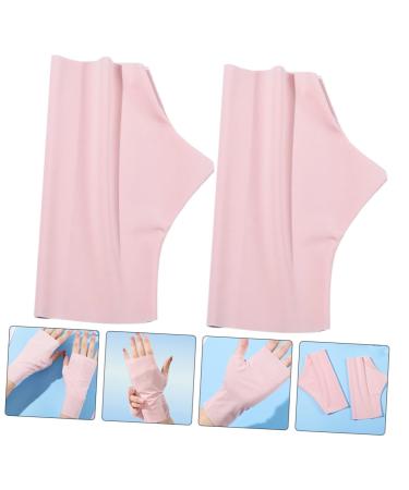 FRCOLOR 4 Pairs Ice Silk Nail Gloves fingerless protection gloves anti UV hands gloves UV gloves for nails gel manicure gloves manicure gloves UV protection Anti-UV sleeve Nylon Miss - Buy Online on GoSupps.com