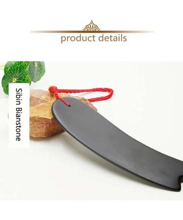 18cm Bian Stone Gua Sha Board | Natural Anti-Aging Scraping Massage Tool for Puffiness Reduction & Facial Treatment - Buy Online on GoSupps.com