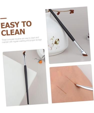 Healeved 3pcs Eyebrow Brush Concealer Brush under Eye Eyeliner Applicator Thin Precision Eyeliner Brush Wood - Buy Online on GoSupps.com