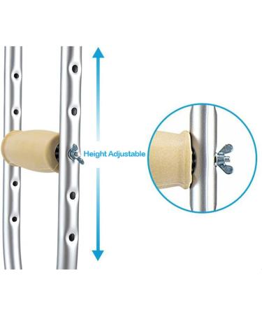 Adjustable Aluminum Crutches for Adults (1 Pair) Underarm Crutches Medical Crutches Maximum Load-Bearing 300lbs (Size : M.) Anniversary Lucky Star - Buy Online on GoSupps.com