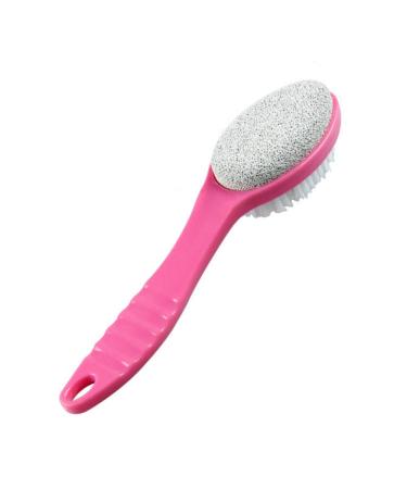 Foot Stone Brush Exfoliating Brush Shower Foot Srubber with Pumice(1 Pink) 1 Count (Pack of 1) 1pcs Pink