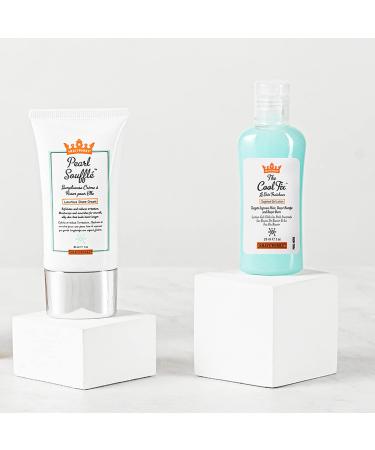 Shaveworks Get Smooth Duo: The Cool Fix 1 Fl Oz + The Pearl Souffl Shave Cream 1 Fl Oz - Post Waxing & Shaving Solution for Ingrown Hair, Razor Bumps, & Burns - Buy Online on GoSupps.com