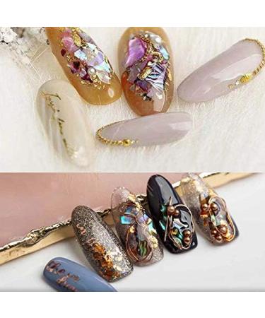 Irregular Abalone Seashell Slices 3D Nail Art Shell Piece Nail Art Decorations UV Gel Flake Mermaid Nail Sequins Multi-colored C - Buy Online on GoSupps.com