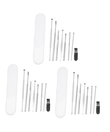 FOMIYES 3 Sets Ear Spoon Set of 8 Ear Cleaner Kit Ear Cleaning Tools Ear Wax Picking Props Ear Wax Pick Tools Ear Wax Cleaning Kit Ear Wax Removers Ear Cleaning Supplies Ear Picks