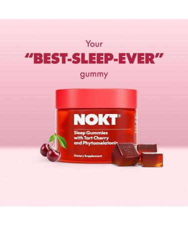 NOKT Sleep Gummies - Tart Cherry & Vegan Melatonin Sugar-Free Gluten-Free Nutritional Supplement 30 Gummies Tart Cherry Flavor Gummy Form Deep Restorative Sleep Support - Buy Online on GoSupps.com