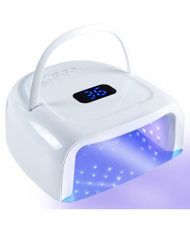 liddy art UV LED Nail Lamp Nail Light for Gel Polish Acrylic Rechargeable 60W Faster Nail Dryer for Fingernail Toenail with Auto Sensor Professional Portable Handle Nail Curing Lamp