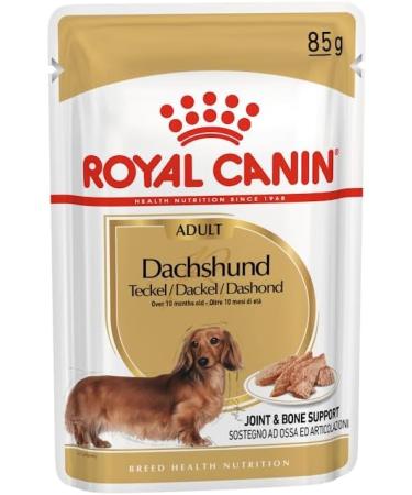 Royal Canin Dachshund Adult Mousse | Pack of 4 | 4 x 12 x 85 g | Complete Food for Dogs | for Adult Dachshunds | May Help Protect Bones and Joints - Buy Online on GoSupps.com