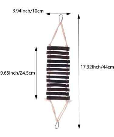 Yiflin 13-Step Natural Wooden Bird Ladder Bridge - 17-Inch Wood Bridge - Buy Online on GoSupps.com
