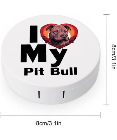 I Love My Pit Bull Contact Lens Case | Cute Portable Lens Kit with Mirror for Travel - Perfect Gift - Buy Online on GoSupps.com