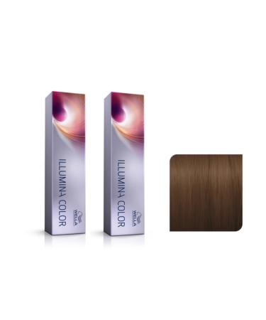 2er Wella Illumina 6/37 Dark Blonde/Gold Brown - 60ml Hair Color Pack | Shop Internationally - Buy Online on GoSupps.com