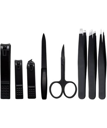 Nail Clippers Set Manicure Pedicure Personal Care Set Man Built in Nail File Portable Nail Clippers 8 Pieces Black Home Use - Buy Online on GoSupps.com