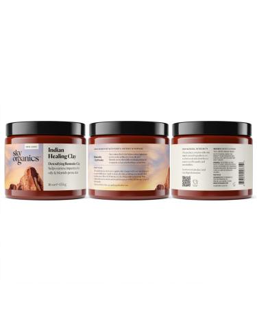 Sky Organics Indian Healing Clay - 100% Pure Bentonite Clay for Face Detox - 16 oz - Buy Online on GoSupps.com