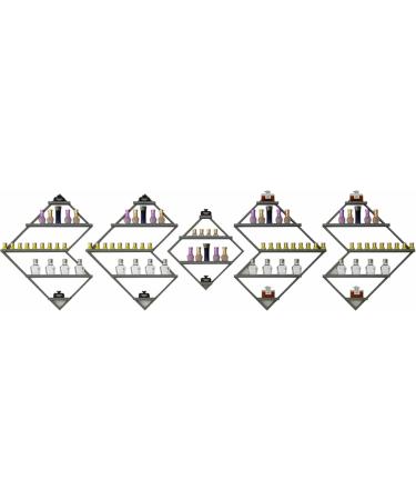 Lot de 5 Supports muraux en m tal pour Vernis Ongles tag res de Rangement irr guli res pour Maquillage Rouge l vres Parfum pour la Maison Les spas Les Salons d'affaires (Noir) Noir Taille unique