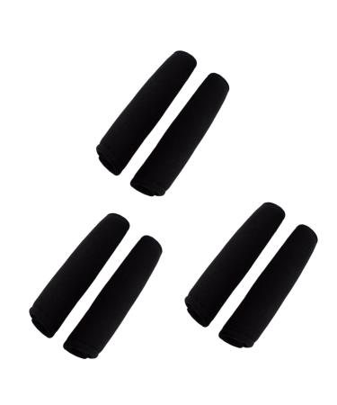 Milist 12 pcs seat belt cushion Belt shoulder pad seating belt upholstered safety belt covered car belt protection car blackx3st mediumx3pcs