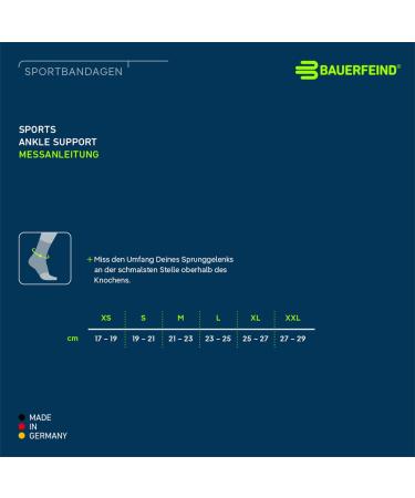 Bauerfeind Ankle Bandage - Unisex Sports Support for Football Fitness & Running | Left Size L - Buy Online on GoSupps.com