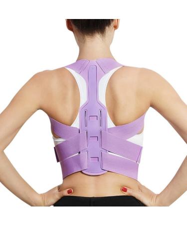 Adults Sitting Posture Corrector Boys Girls Spinal Support Belt Correct Body Figure Stand Trainer Device (Color : Gray Size : Small) (Purple Small)