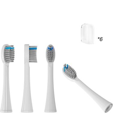 Replacement Flossing Toothbrush Heads (6-pc) for Waterpik Sonic Fusion 2.0 | Compatible with SF-01 SF-02 SF-03 & SF-04 | Pisonicleara SF-White - Buy Online on GoSupps.com
