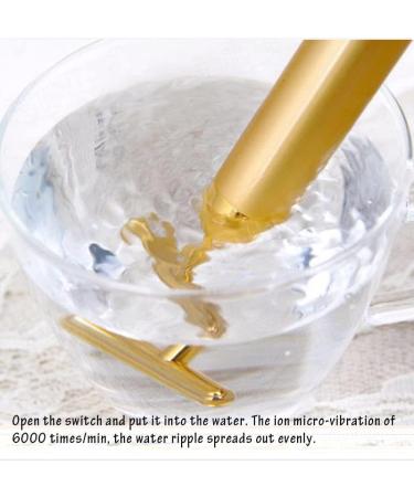 24K Gold Electric Facial Massage Roller - Anti Aging Vibrating Beauty Bar for Tightening & Firming - Silver Skin Care Tool - Buy Online on GoSupps.com