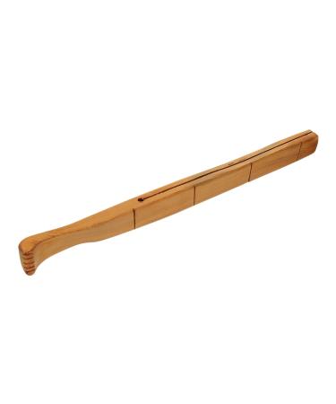 Sewoart 1stk Massagehammer Even Backkratzer Back scratch gift paddle for body massage device Relaxation massager for the body scraps from wooden Wenge H lzern 42x3.5x2cm yellow