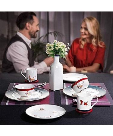 Stylish Dinner Set for Luxury Restaurant and Home Porcelain Dinnerware Set Vintage Service for 2 Chinese Style Porcelain 16-Piece Dinnerware Set Super White Dinner Set Kitchenware - Buy Online on GoSupps.com