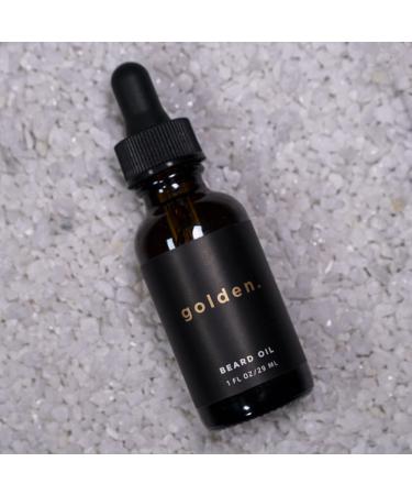 Golden Grooming Co. Beard Oil for Men | Organic Beard Moisturizer & Growth Oil | All-Natural Formula with Vitamin E - 1 fl oz - Buy Online on GoSupps.com