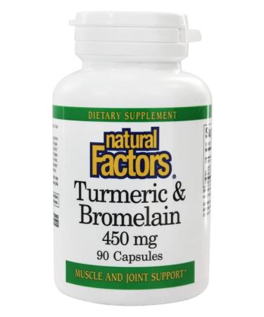 Natural Factors Turmeric & Bromelain 450 mg 90 Capsules