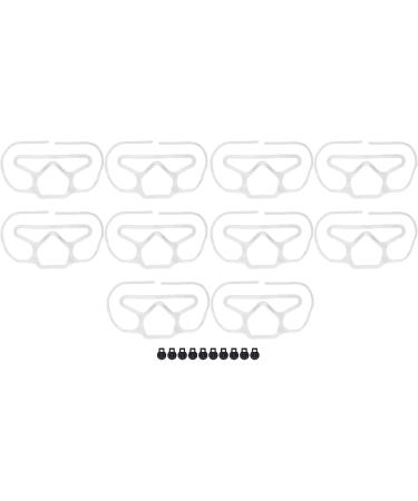 Silicone Anti-Fog Mask Holder - Food Safe Foldable & Flexible | 10 Pack for Office - White - Buy Online on GoSupps.com