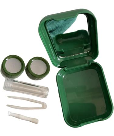 Healeved Small Contact Lens Container with Mirror - Frosted Organizer & Travel Case for Contacts - Decorative Plastic Holder - Buy Online on GoSupps.com
