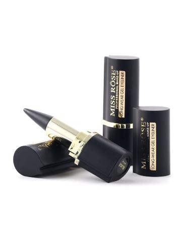 LOKFAR 2 Pcs Black Gel Eyeliner Set - Smudge Proof & Waterproof Matte Black Eye-liner Pencil for Women - Buy Online on GoSupps.com