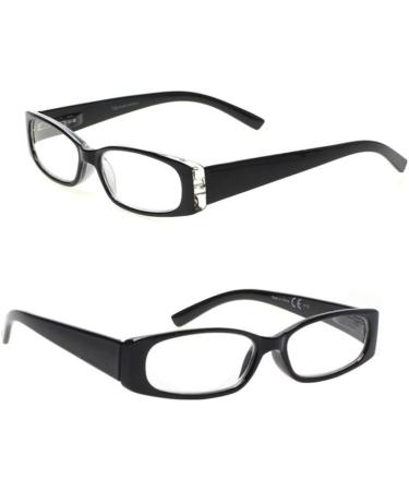 5 Pack Spring Hinge Rectangular Reading Glasses - Fashion Quality Readers for Men and Women - 2.00 Strength (5 Pack Mix) - Buy Online on GoSupps.com