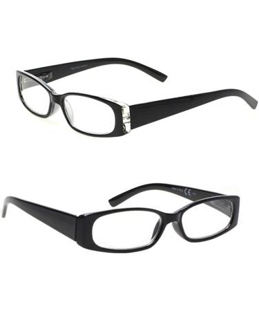 5 Pack Spring Hinge Rectangular Reading Glasses 2.5x - Fashion Quality Readers for Men and Women - Buy Online on GoSupps.com