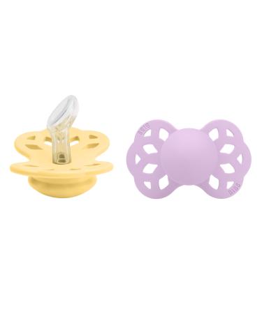 BIBS Infinity Anatomical Schnuller 2-pack BPA-free jaw-friendly form.Silicone made in Denmark size 1 (0-6 months) pale butter / violet sky 0-6 months (2-pack) Pale butter / violet sky - Buy Online on GoSupps.com