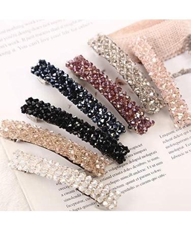 Black Hair Clips Handmade Rhinestone Barrettes Metal Hair Holders Clips and Barrettes Hair Clips for Women Girls Headwear Styling Clips and Barrettes Hair Accessories - Buy Online on GoSupps.com