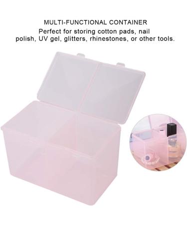 2 Compartments Cotton Pad Container Double Compartment Nail Towel Organizer Nail Polish Glitter Organizer Nail Tools - Buy Online on GoSupps.com