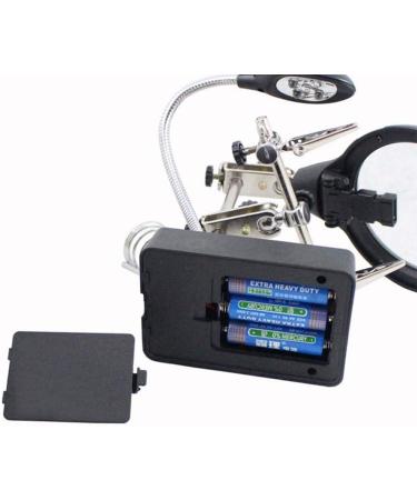 Magnifying Glass with LED Light 2.5X 7.5X 10X Lens Helping Hands Magnifier Soldering Station with Clamp and Alligator Clips for Soldering Assembly Repair Modeling Crafts - Buy Online on GoSupps.com