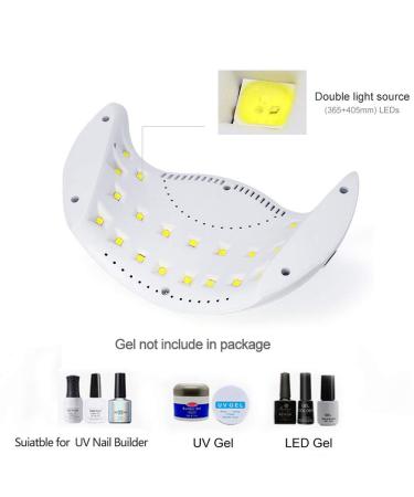 Professional 40W Gel UV LED Nail Lamp Dryer | 3 Timers for Gel Nail Polish | Nail Art Tools in White - Buy Online on GoSupps.com
